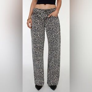 BDG Leopard Kayla Low Rider Low-Rise Jean
